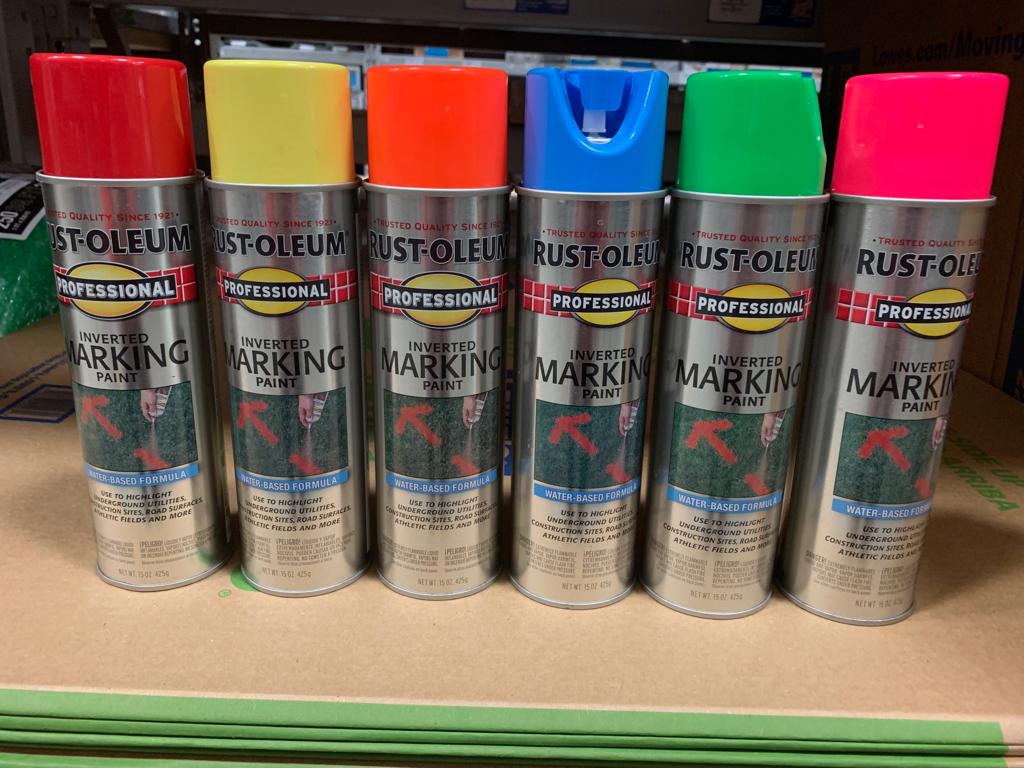 The paint we use in Utility Locating Services