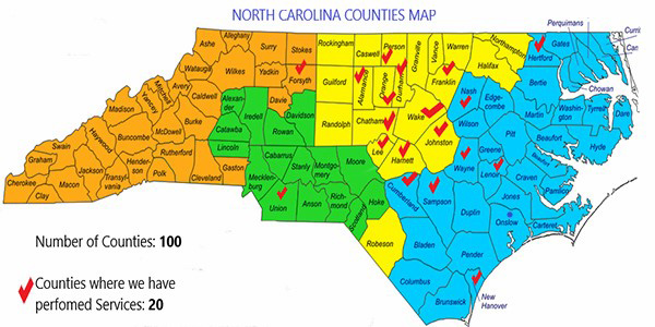 PLACES WHERE PROJECTS RF USA HAS PERFOMED UTILITY LOCATING SERVICES